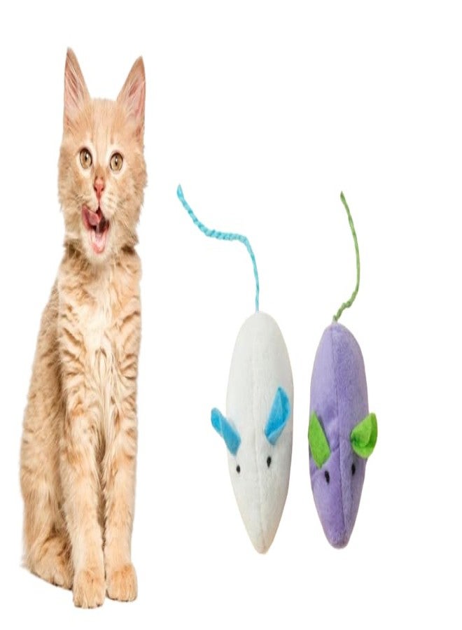 BohoBark Soft Cute pet cat Colorful Small Fun Interactive Plush mice Toys Mouse Toys for Indoor Cats with Catnip - Image 1